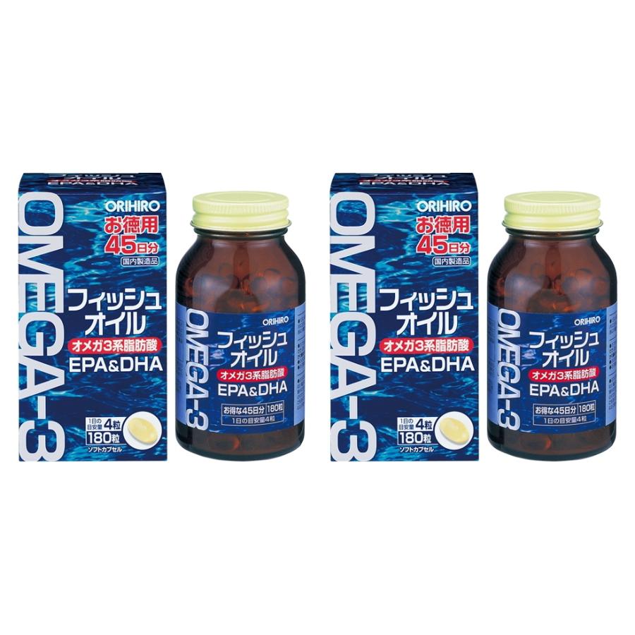 送料無料】フィッシュオイル 180粒×2個セット オリヒロ : 十字屋薬粧