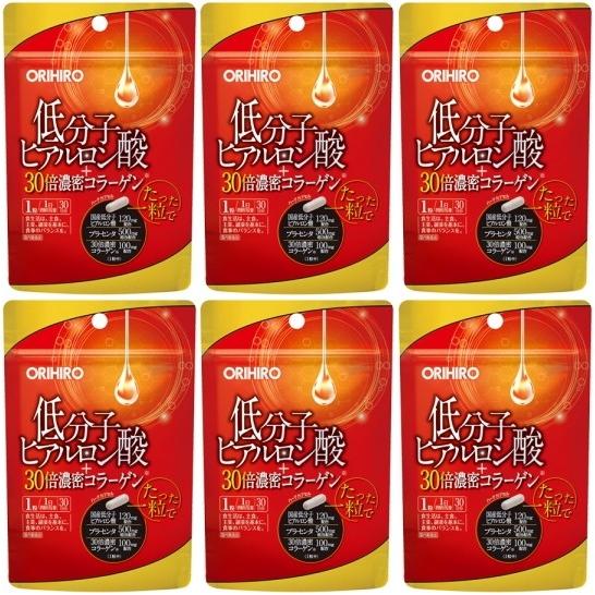 送料無料 低分子ヒアルロン酸 30倍濃密コラーゲン 30粒入 30日分 6個セット オリヒロ Or J 6 十字屋薬粧 通販 Yahoo ショッピング