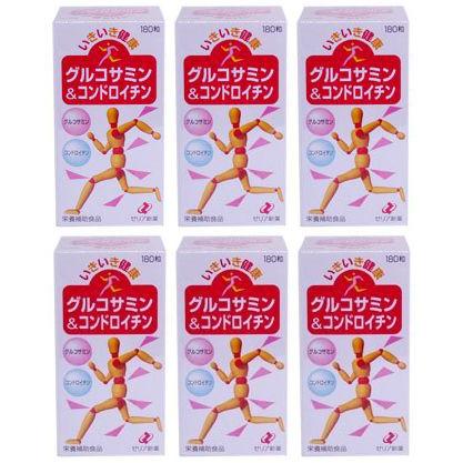 【送料無料】ゼリア新薬 グルコサミン＆コンドロイチン 180粒×6個セット