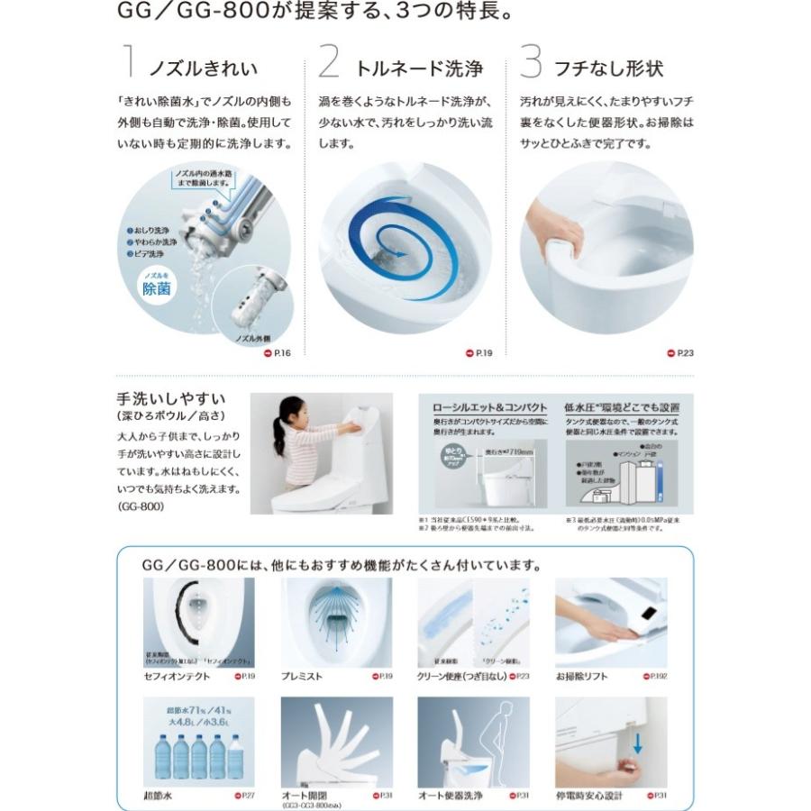 TOTO ウォシュレット一体型トイレ 新GG3 CES9435PXR 壁排水芯高148