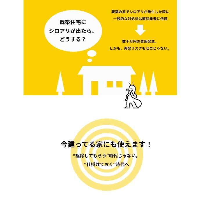 じゃあな！シロアリくん』ステーション(容器)に2本の木(餌木とベント剤