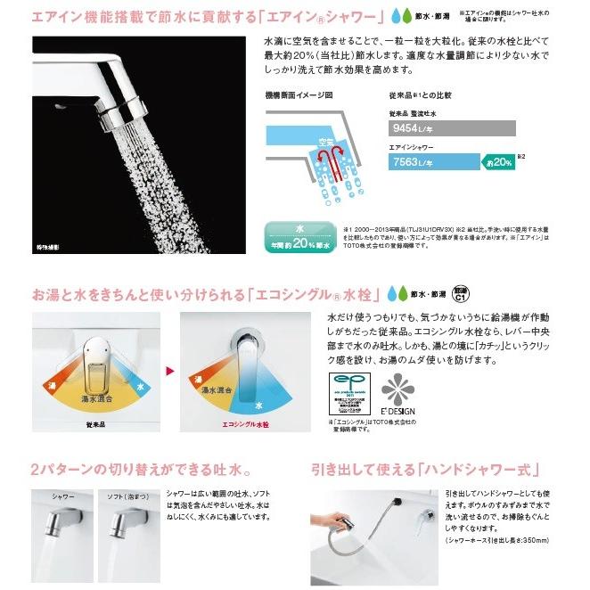 TOTOオクターブ　洗面ドレッサーオクターブ　3面鏡扉ミドルクラス　750mm開き扉タイプ　LDRC075BAGEN1+LMRC075A3SLC1G＊メーカー直送便にてお届けいたしますの画像