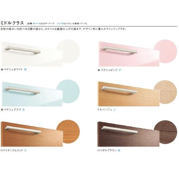 TOTOオクターブ　洗面ドレッサーオクターブ　3面鏡扉ミドルクラス　750mm開き扉タイプ　LDRC075BAGEN1+LMRC075A3SLC1G＊メーカー直送便にてお届けいたしますの画像