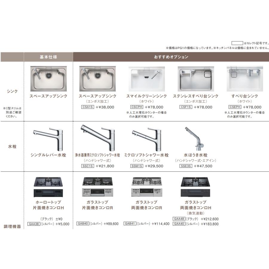 ミッテ TOTOシステムキッチンミッテI型2700mm 開き扉+食洗機付 ミッテ TOTOシステムキッチンミッテI型2700mm 開き扉+食洗機付