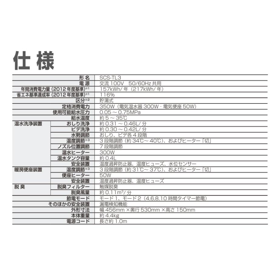 TOSHIBA 温水洗浄便座 クリーンウォッシュ SCS-TL3N カラー/パステル