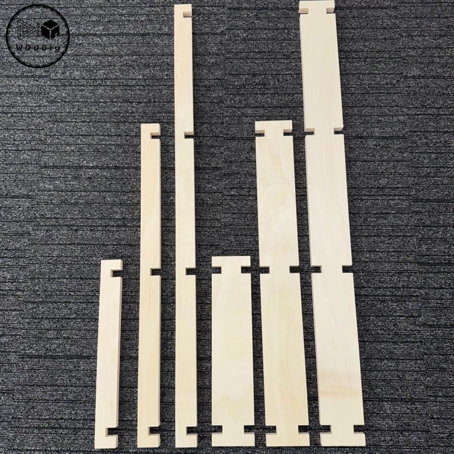 WOODiy（3Px2Px1P、階段型） 棚 木製 オープンラック シェルフ DIY