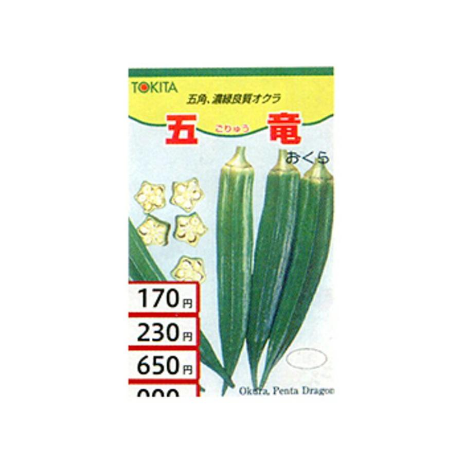 五竜 1L オクラ おくら 【トキタ 種 たね タネ】【通常5倍 5のつく日はポイント10倍】 | 