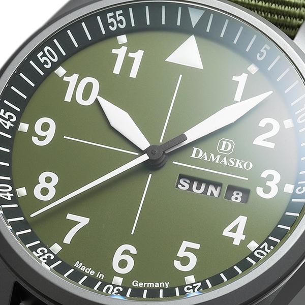 DAMASKO ダマスコ ハンティング 腕時計 DH3.0 N グリーン 緑 : ハタ 