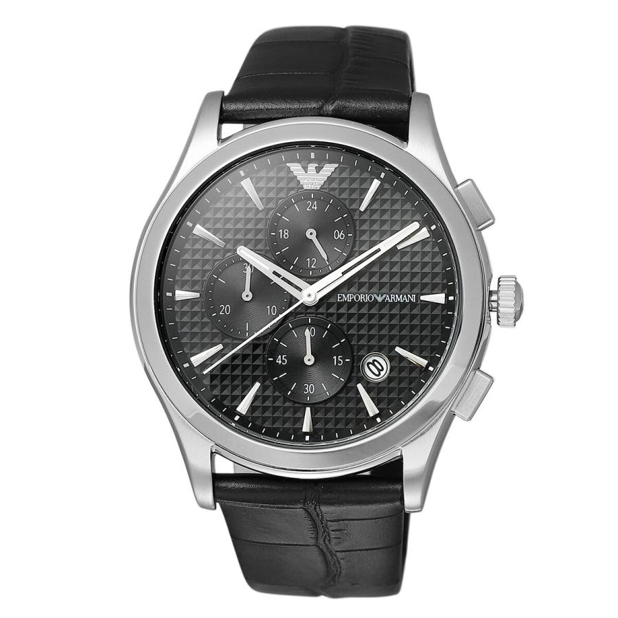 EMPORIO ARMANI エンポリオアルマーニ パオロ 腕時計 AR11530 ブラック 新品電池で安心出荷 : ハタ貴金属 - 通販 ...
