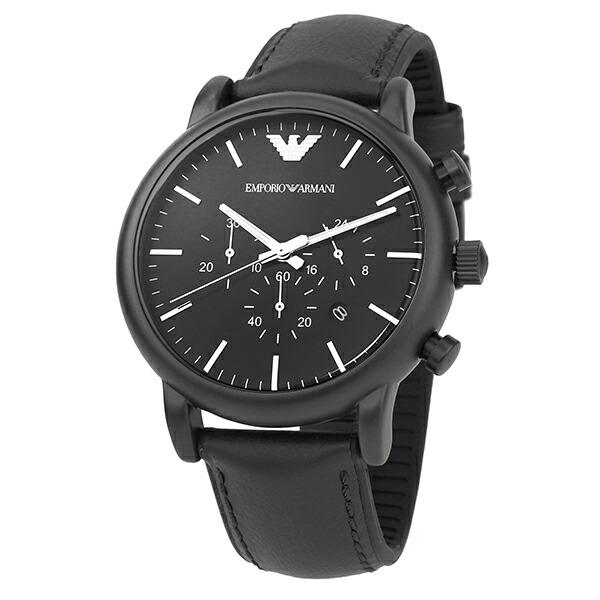 EMPORIO ARMANI エンポリオアルマーニ ルイージ 腕時計 AR1970 ブラック 新品電池で安心出荷 : ハタ貴金属 - 通販 ...