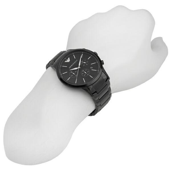 EMPORIO ARMANI エンポリオアルマーニ レナート 腕時計 AR2485 ブラック 新品電池で安心出荷 : ハタ貴金属 - 通販 ...