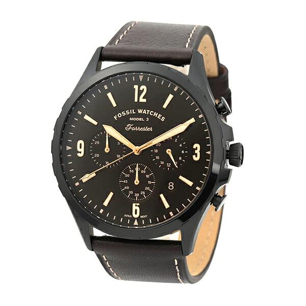 FOSSIL（フォッシル） フォレスター クロノ 腕時計 FOSSIL FORRESTER CHRONO FS5608 ブラック 新品電池で ...