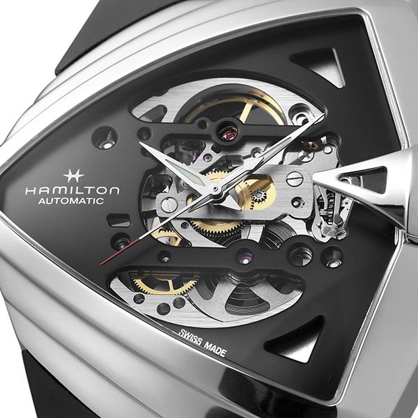 美品 HAMILTON ハミルトン ベンチュラ H245550 ブラック自動巻き 美品 HAMILTON ハミルトン ベンチュラ H245550 ブラック自動巻き