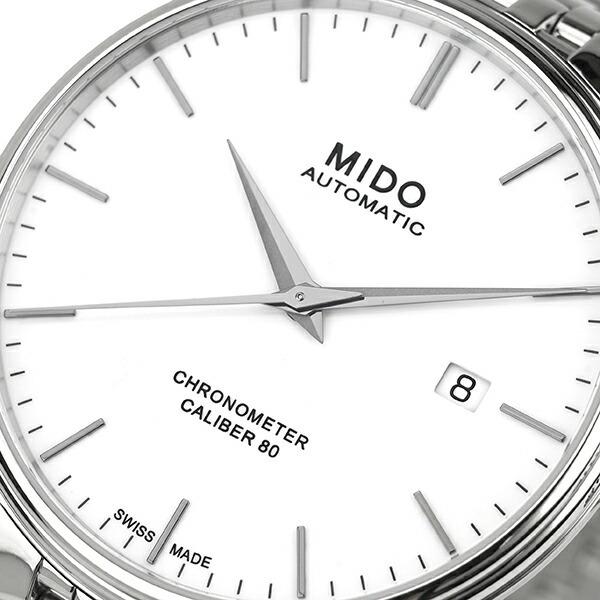 ミドー バロンチェッリ クロノメーター 腕時計 MIDO M027.408.11.011.00 ホワイト 白の画像