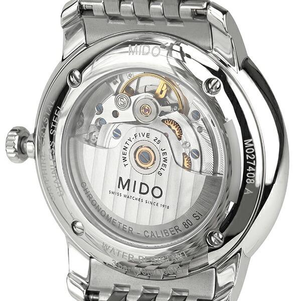 ミドー バロンチェッリ クロノメーター 腕時計 MIDO M027.408.11.011.00 ホワイト 白の画像
