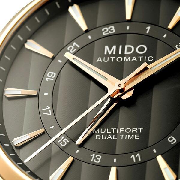 ミドー マルチフォート デュアルタイム GMT 腕時計 MIDO M038.429.36.061.00 チャコールグレーの画像