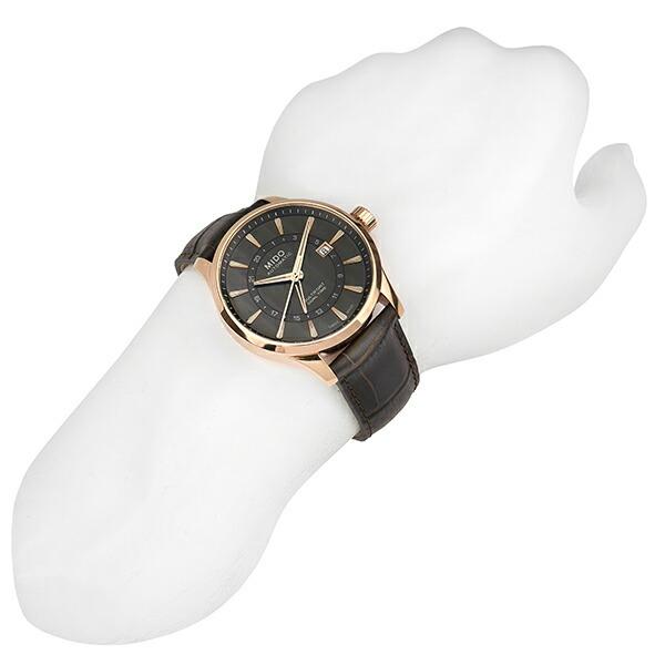 ミドー マルチフォート デュアルタイム GMT 腕時計 MIDO M038.429.36.061.00 チャコールグレーの画像