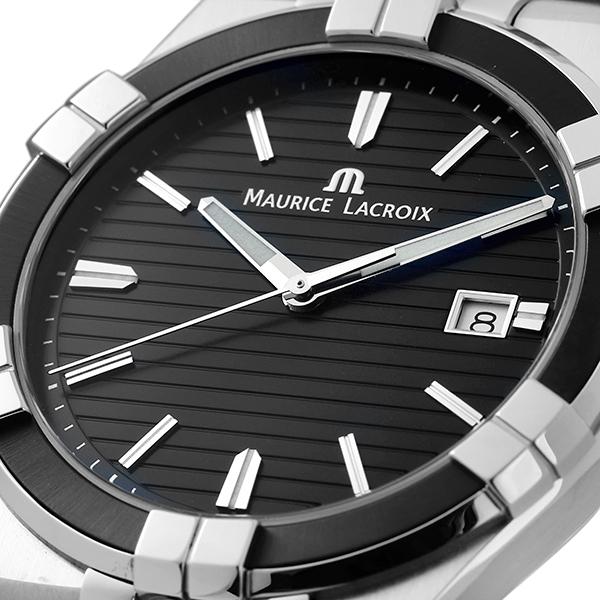 モーリスラクロア アイコン クォーツ 腕時計 MAURICE LACROIX AI1008-PVB21-330-1 ブラック 黒 新品電池で安心出荷の画像
