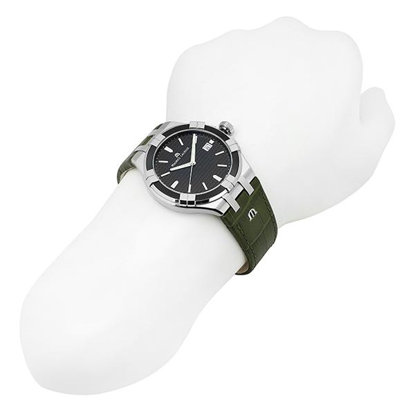 モーリスラクロア アイコン クォーツ 腕時計 MAURICE LACROIX AI1008-PVB21-330-1 ブラック 黒 新品電池で安心出荷の画像