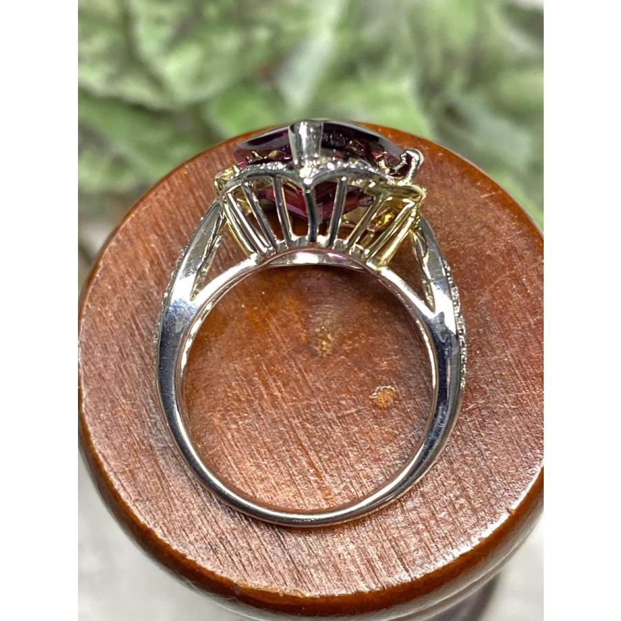 変形バフトップ☆ロードライトガーネット 7.67ct / ダイヤモンド 計  