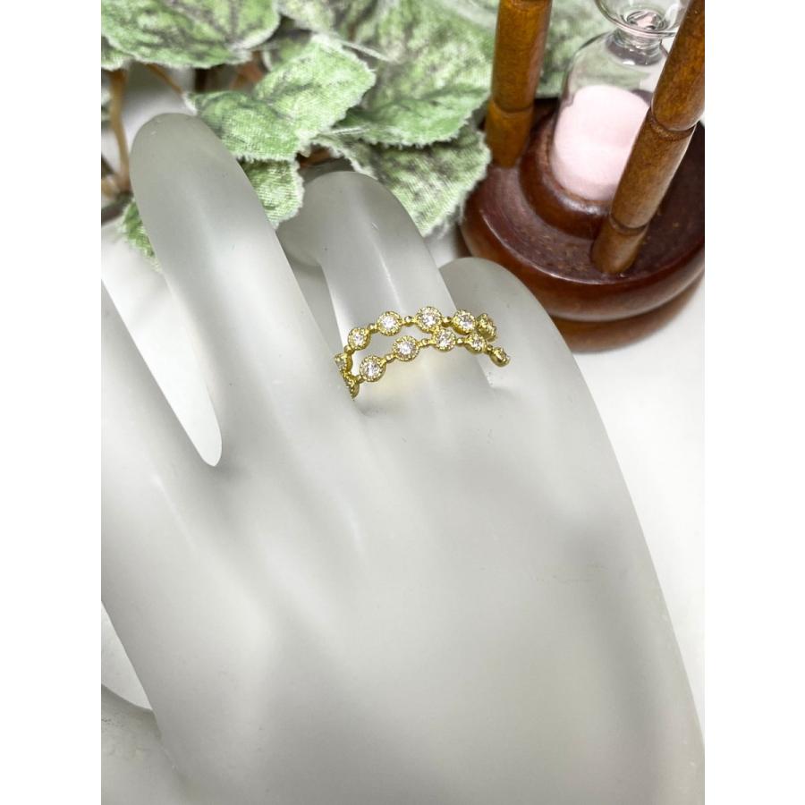 新品】 ダイヤモンド 計0.32ct K18 リング 【リフレッシュメント(新品  