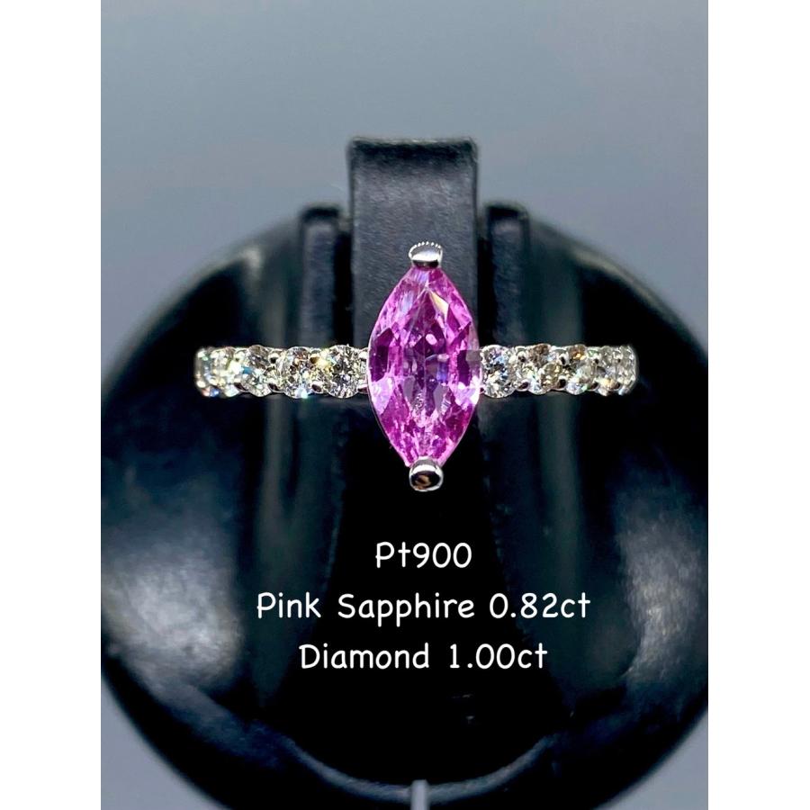 1.00ct フルエタニティ ピンクサファイヤ ダイヤモンドリング K18