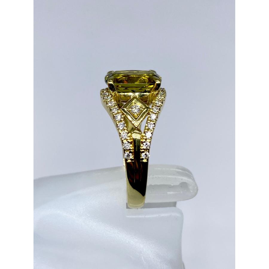 トルマリン 2.59ct / ダイヤモンド 計0.38ct K18 リング【リフレッシュ 