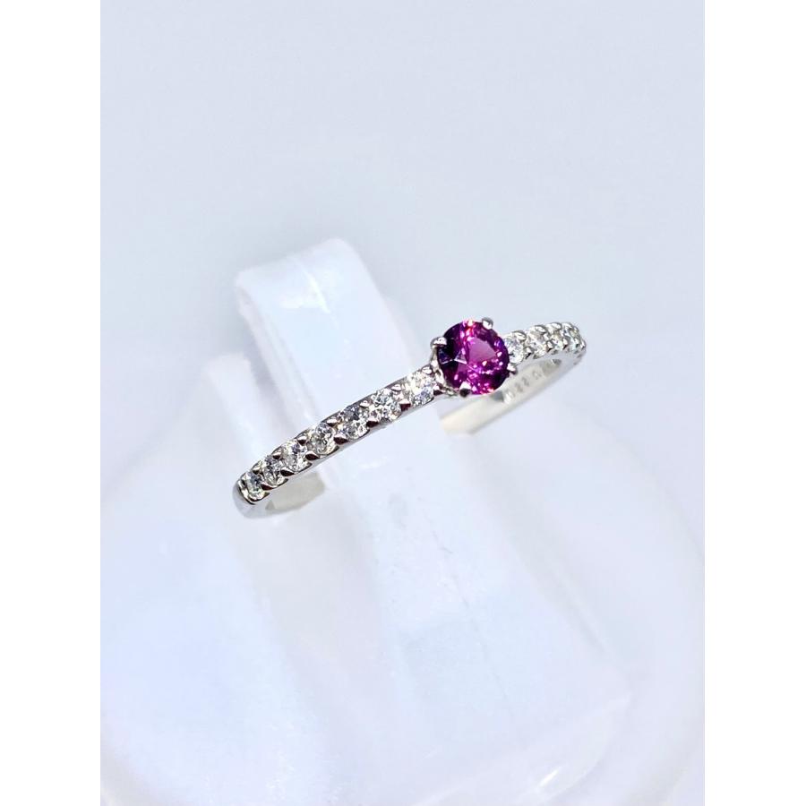 新品】ガーネット 0.22ct / ダイヤモンド 計0.20ct Pt950 リング【新品 