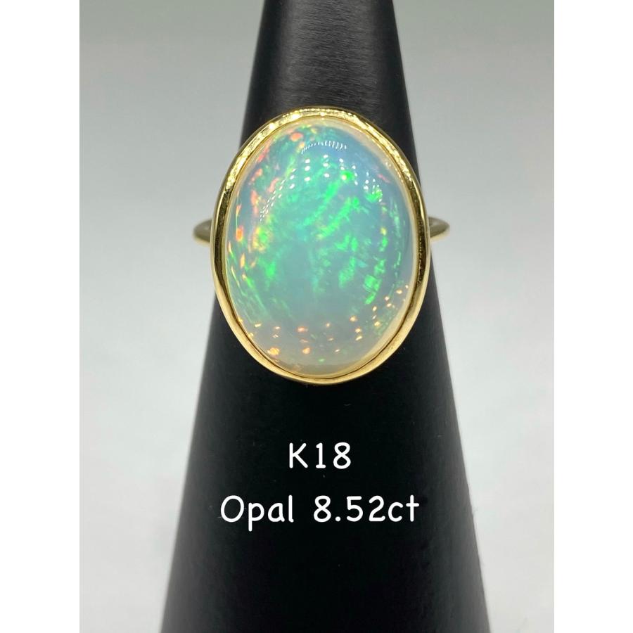 新品】オパール 8.52ct K18 リング【3日以内返品可（※カード/キャリア 