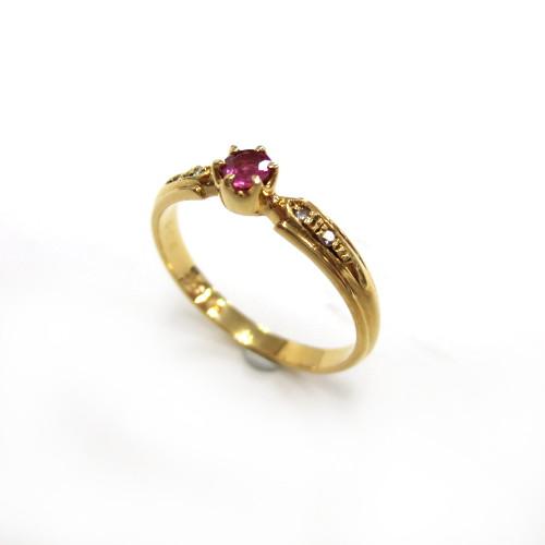 4℃ 4℃ K18 ルビー ダイヤ0.04ct リング : SecretBase河原宝飾 4℃ 4℃ K18 ルビー ダイヤ0.04ct リング : SecretBase河原宝飾