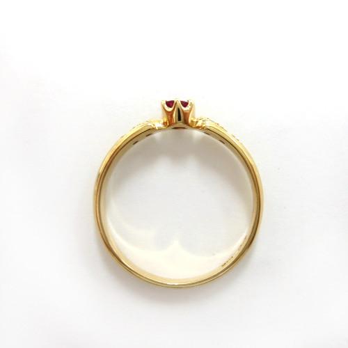 4℃ 4℃ K18 ルビー ダイヤ0.04ct リング : SecretBase河原宝飾 4℃ 4℃ K18 ルビー ダイヤ0.04ct リング : SecretBase河原宝飾