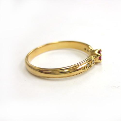 4℃ 4℃ K18 ルビー ダイヤ0.04ct リング : SecretBase河原宝飾 4℃ 4℃ K18 ルビー ダイヤ0.04ct リング : SecretBase河原宝飾