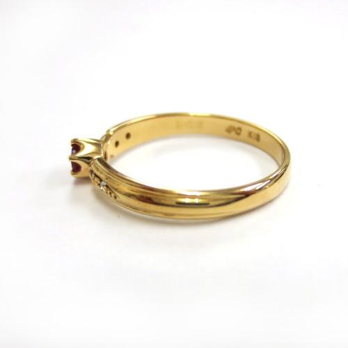4℃ 4℃ K18 ルビー ダイヤ0.04ct リング : SecretBase河原宝飾 4℃ 4℃ K18 ルビー ダイヤ0.04ct リング : SecretBase河原宝飾