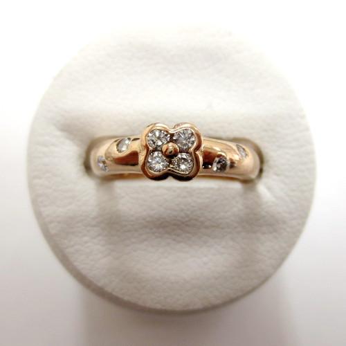 Ponte Vecchio ポンテヴェキオ K18PG ダイヤ0.20ct ピンキーリング 