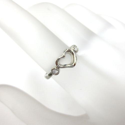 ティファニー PERETTI PT950 オープンハートダイヤ リング TIFFANY&Co. ティファニー エルサ・ペレッティ オープン ハート