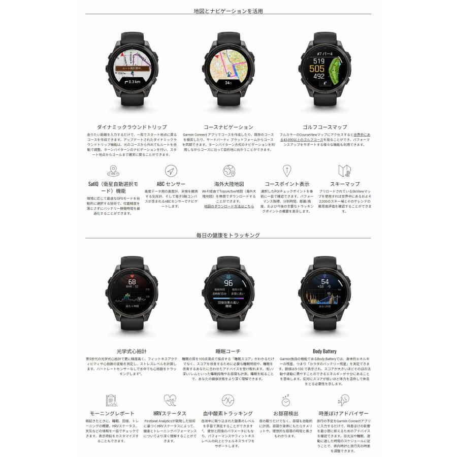 [期間限定価格]ガーミン GARMIN fenix8 Sapphire AMOLED 47mm 010-02904-27 010-02904-17 スマートウォッチ 国内正規品 | GARMIN | 06