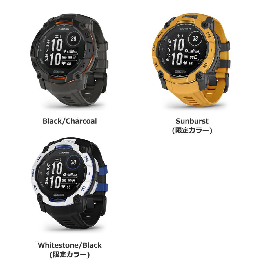 GARMIN デュアルパワー ブラック腕時計 ガーミン GARMIN Instinct 2X Dual Power インスティンクト2X デュアル