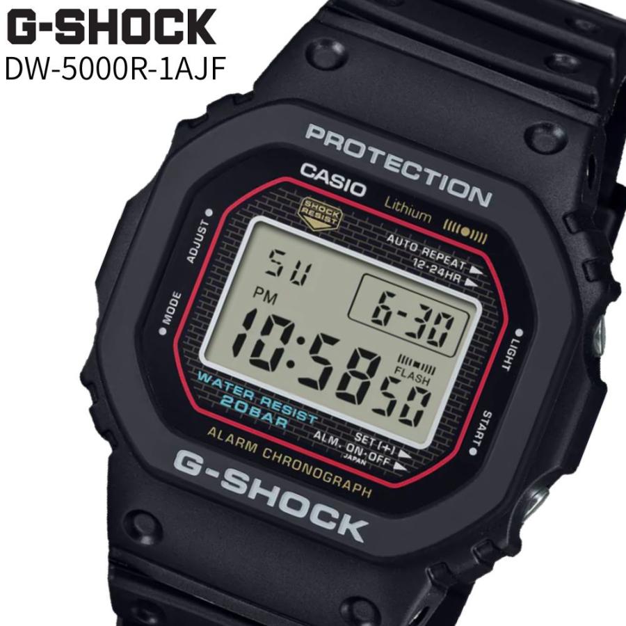 【未使用品】 G-SHOCK DW-5000R-1AJF ブラック 日本製 G-SHOCK DW-5000R-1AJF 初代G-SHOCK 復刻 Made in Japan スクリュー