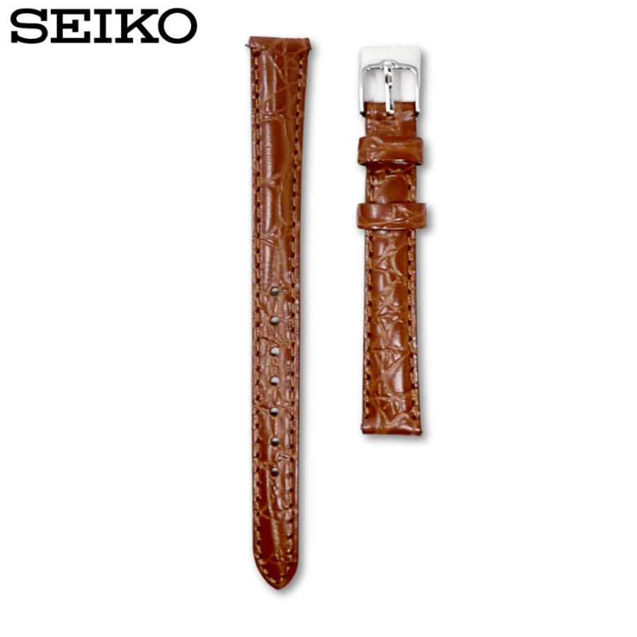 SEIKO（セイコー） 時計ベルト 13mm レディース 純正 レザー 牛革 ワニ