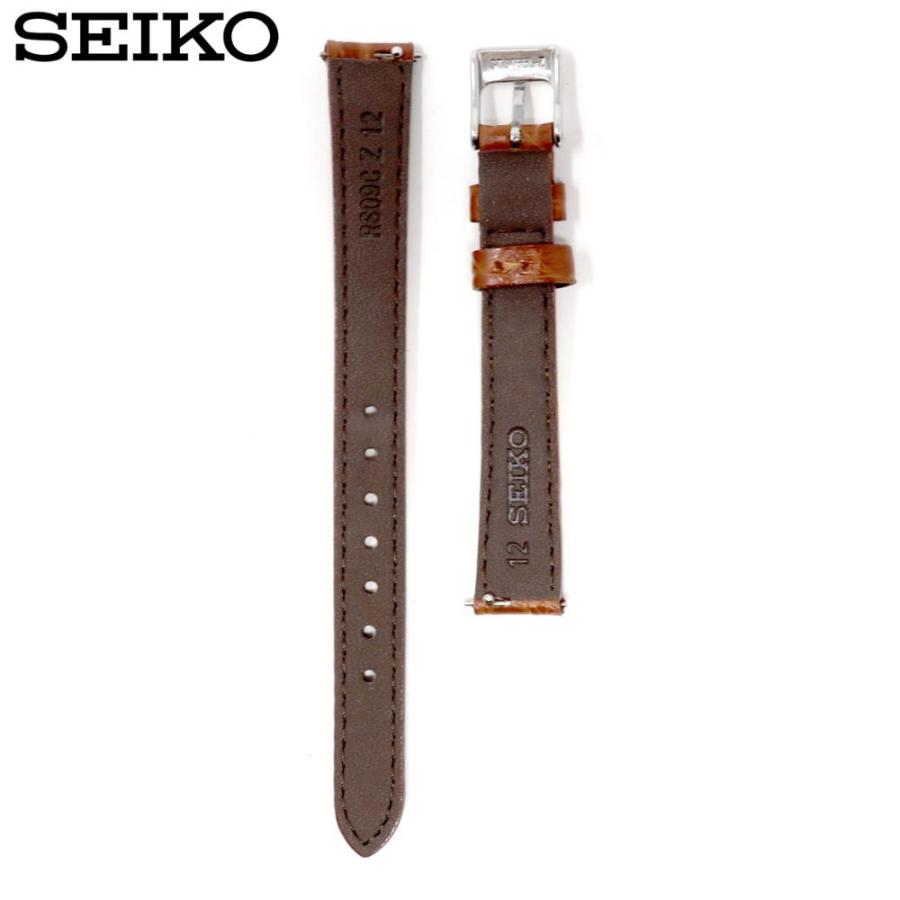 SEIKO（セイコー） 時計ベルト 13mm レディース 純正 レザー 牛革 ワニ
