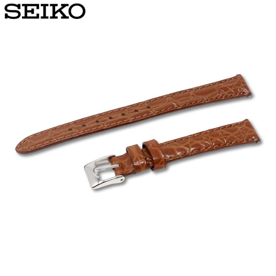 SEIKO（セイコー） 時計ベルト 13mm レディース 純正 レザー 牛革 ワニ