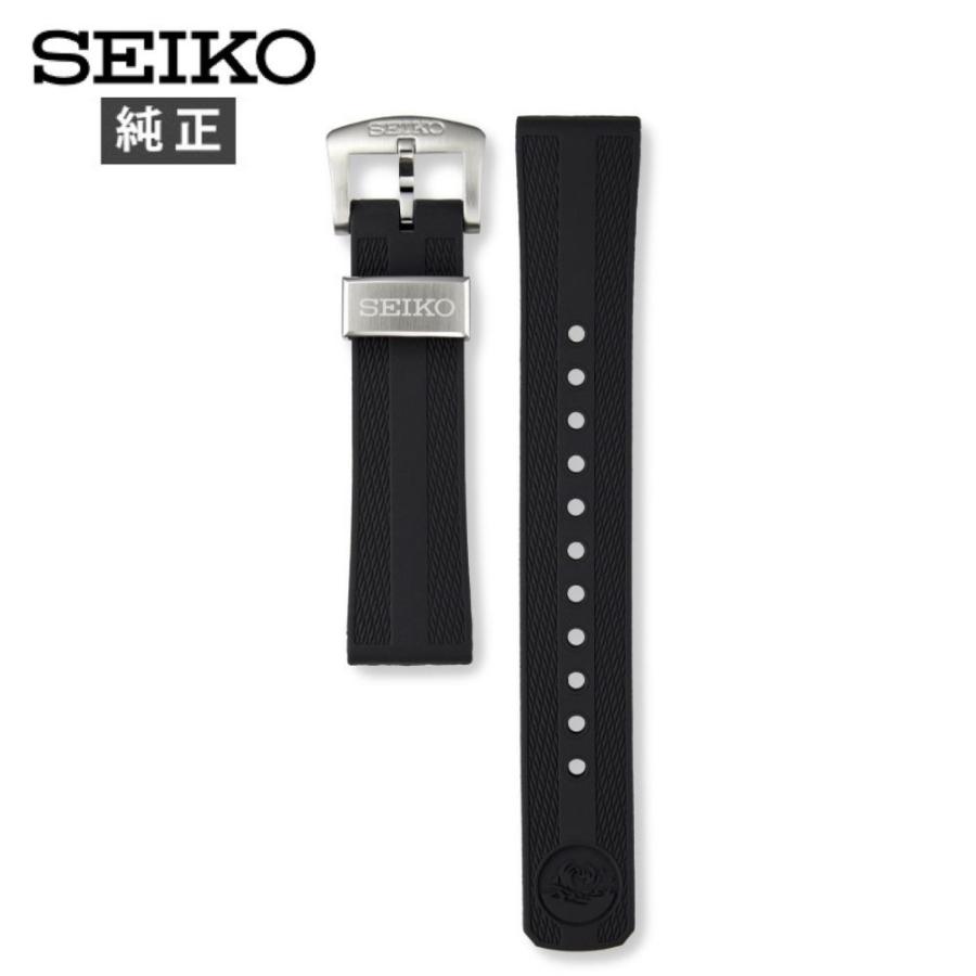 SEIKO（セイコー） 20mm 純正 ベルト RS19K20BK メンズ 黒 シリコン