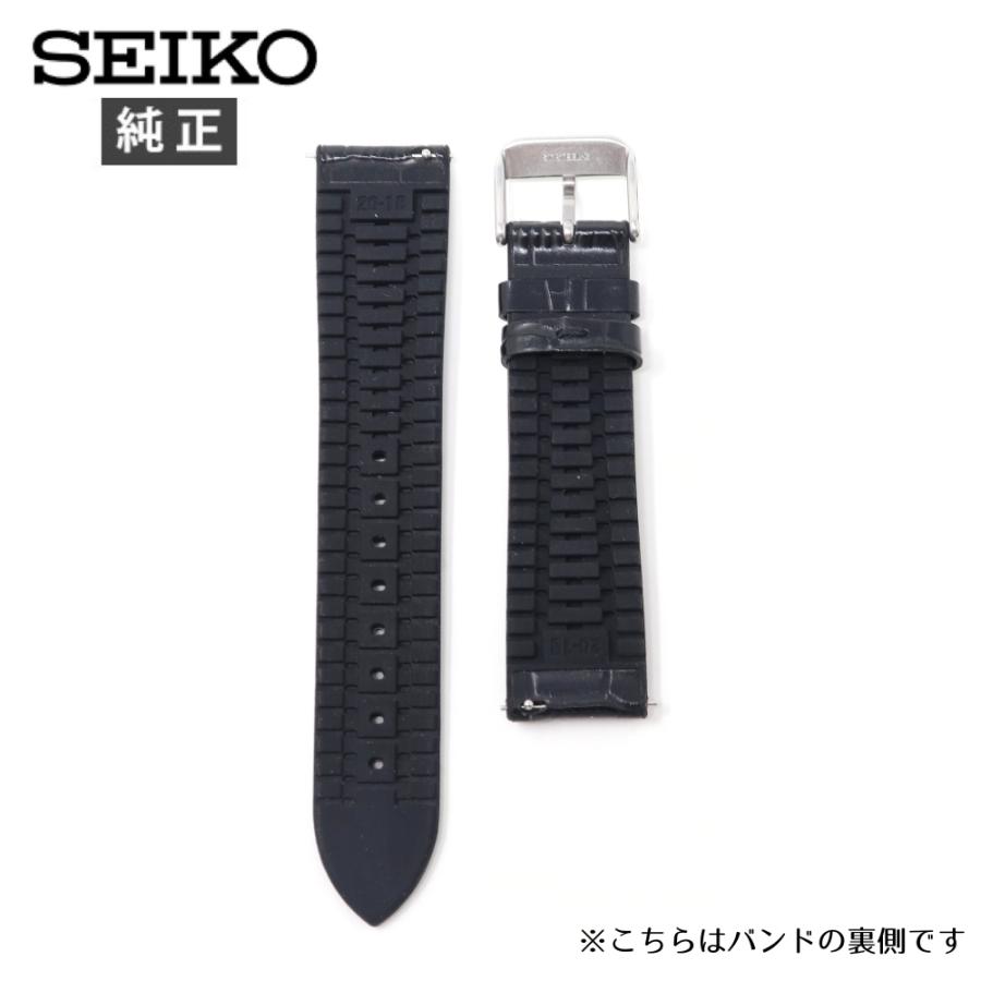 SEIKO セイコー 純正 ベルト 革 ラバー RS02C20BK 20mm 時計 SEIKO セイコー 純正 ベルト 革 ラバー RS02C20BK 20mm 時計