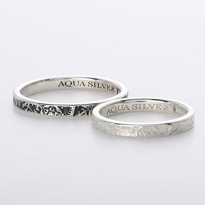 AQUA SILVER アクアシルバー シルバーペアピンキーリング ASR-189DM-K-P