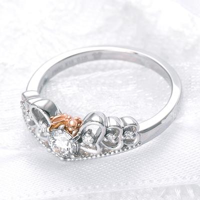 Disney ミニー プラチナ リング 指輪 エンゲージリング 婚約指輪