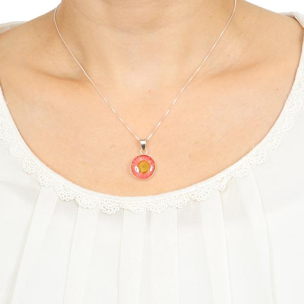 シルバー ネックレス Candy Flower  名入れ 刻印 彼女 誕生日 ラッピング キャンディフラワー レディース プレゼント 花 |  | 05