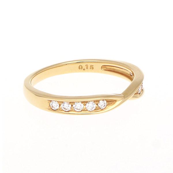 イエローゴールドリング Sweet10Diamond レディース 彼女 女性 誕生日プレゼント ギフト 結婚10周年 結婚記念日の画像