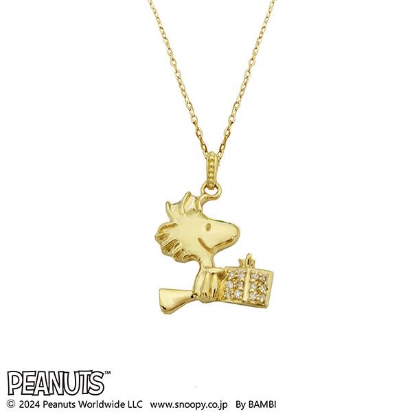 イエローゴールドネックレス スヌーピー (SNOOPY) レディース 彼女