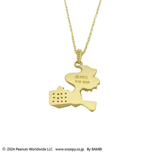 イエローゴールドネックレス スヌーピー (SNOOPY) レディース 彼女