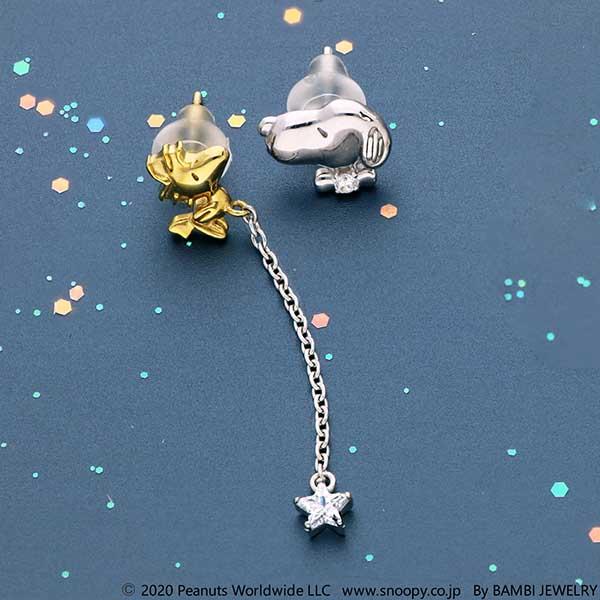 SNOOPY スヌーピー ウッドストック ピアス 両耳用 レディース 